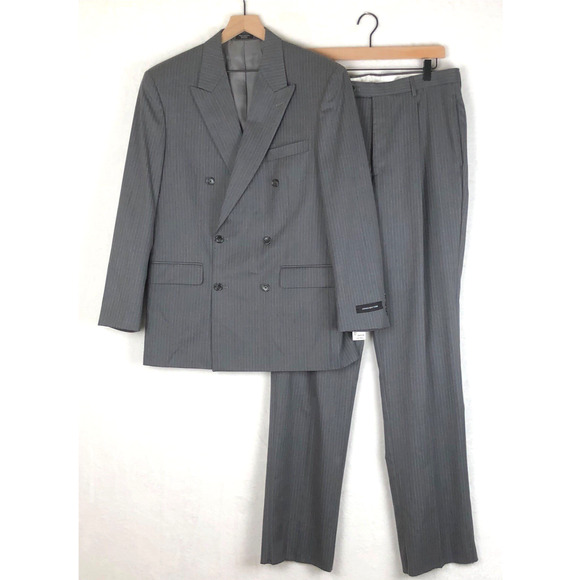 NWT JONES NEW YORK Worsted Wool Suit Men's 39R W32.5 Piece Flat Pants Jacket - Picture 1 of 16
